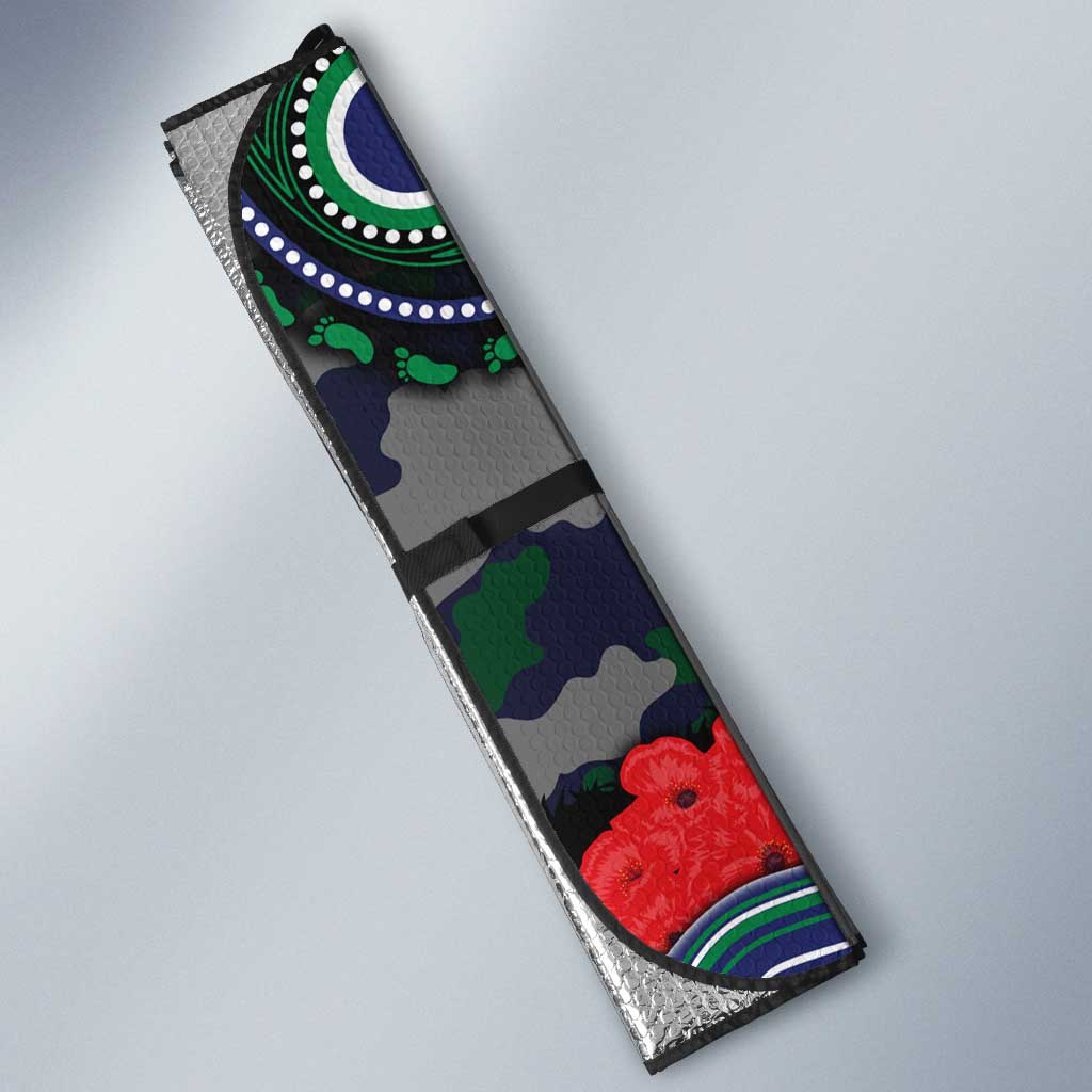 ANZAC Day New Zealand Warriors Auto Sun Shade Military Memorial Aboriginal Indigenous Art