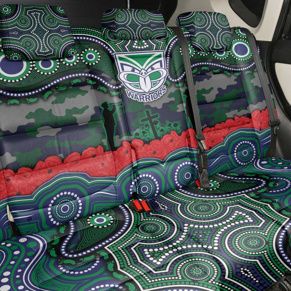 ANZAC Day New Zealand Warriors Back Car Seat Cover Military Memorial Aboriginal Indigenous Art