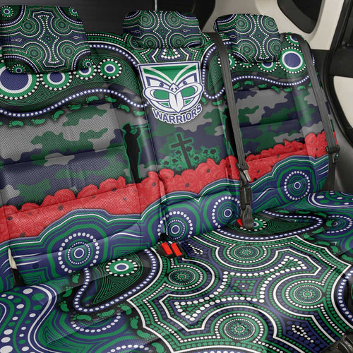 ANZAC Day New Zealand Warriors Back Car Seat Cover Military Memorial Aboriginal Indigenous Art