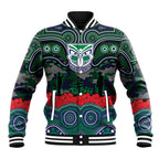 ANZAC Day New Zealand Warriors Baseball Jacket Military Memorial Aboriginal Indigenous Art