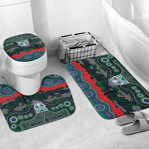 ANZAC Day New Zealand Warriors Bathroom Set Military Memorial Aboriginal Indigenous Art