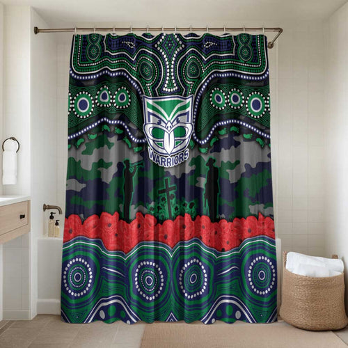ANZAC Day New Zealand Warriors Bathroom Set Military Memorial Aboriginal Indigenous Art