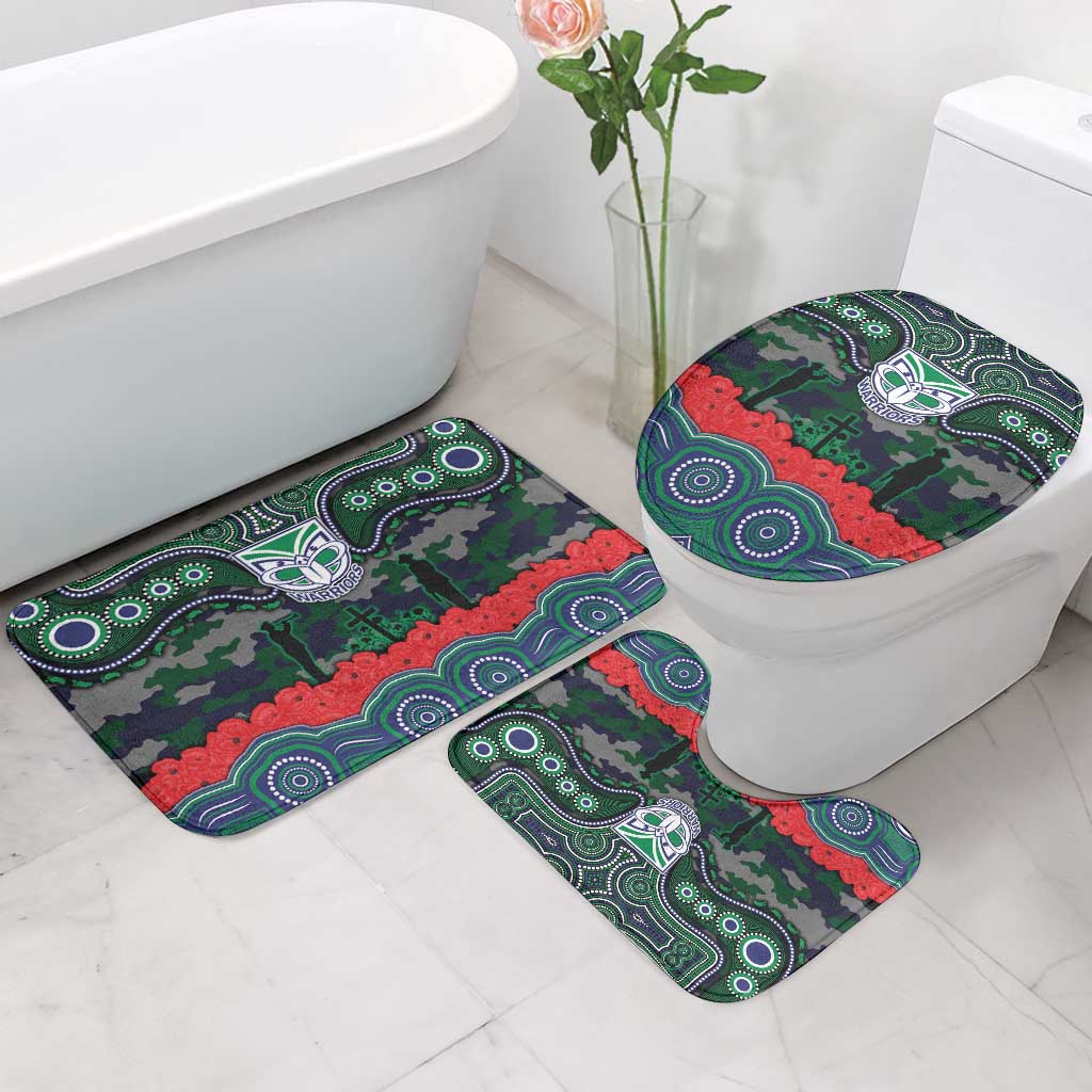 ANZAC Day New Zealand Warriors Bathroom Set Military Memorial Aboriginal Indigenous Art