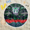 ANZAC Day New Zealand Warriors Beach Blanket Military Memorial Aboriginal Indigenous Art