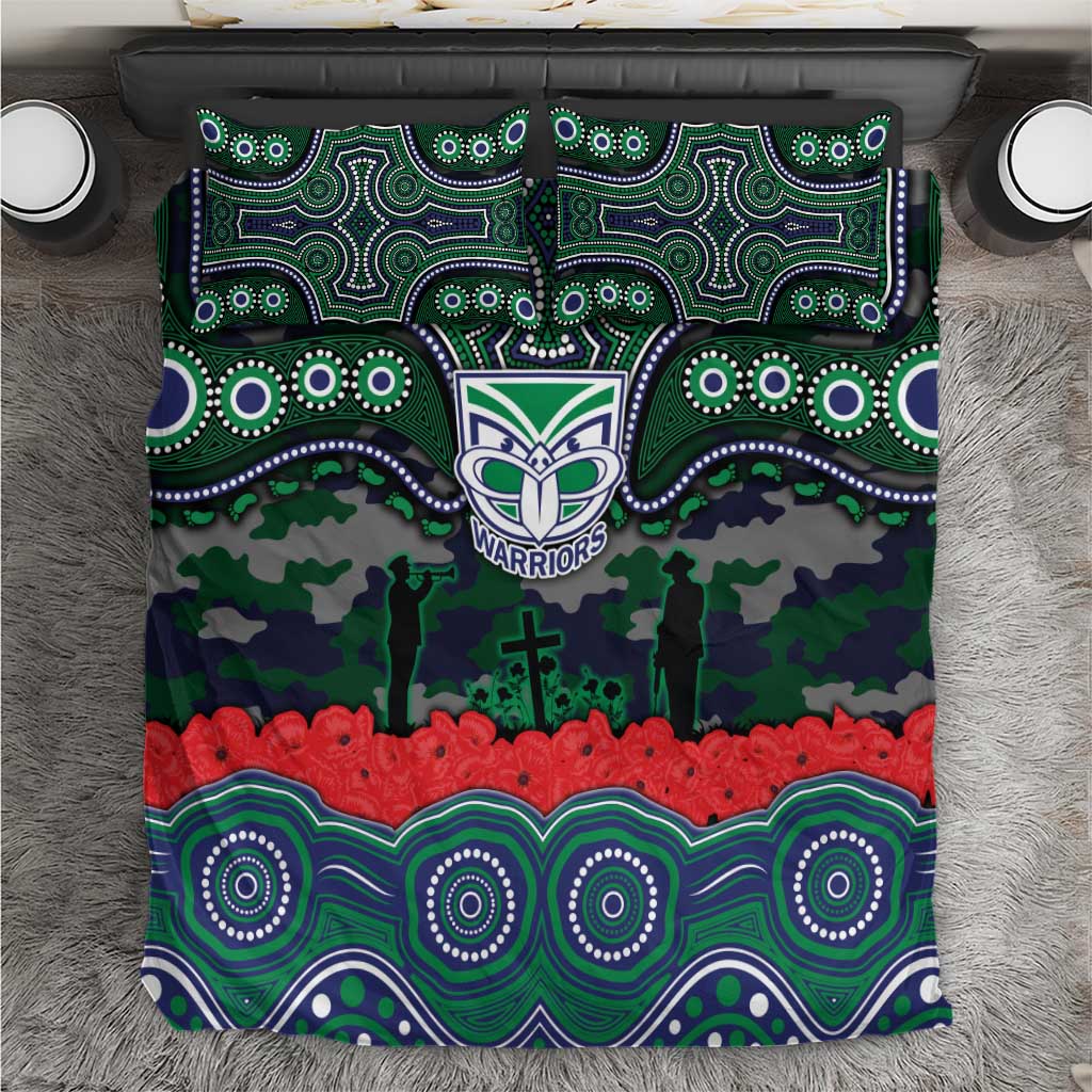 ANZAC Day New Zealand Warriors Bedding Set Military Memorial Aboriginal Indigenous Art