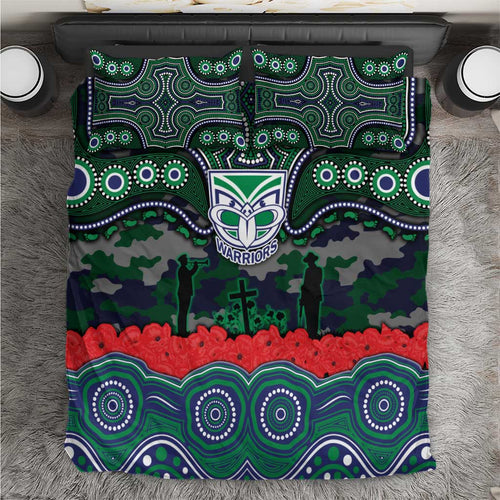 ANZAC Day New Zealand Warriors Bedding Set Military Memorial Aboriginal Indigenous Art