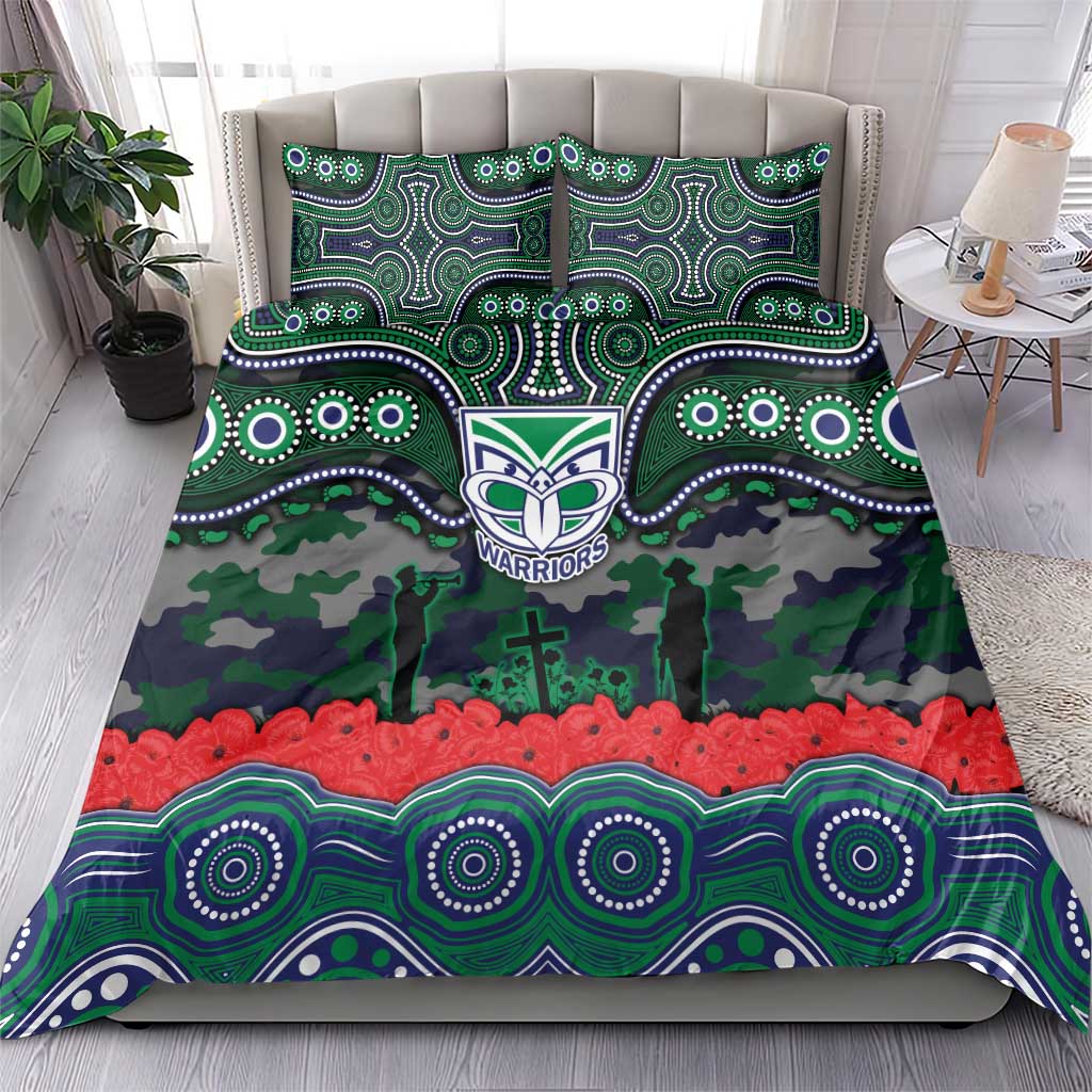 ANZAC Day New Zealand Warriors Bedding Set Military Memorial Aboriginal Indigenous Art