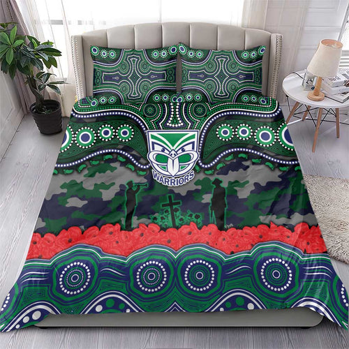 ANZAC Day New Zealand Warriors Bedding Set Military Memorial Aboriginal Indigenous Art
