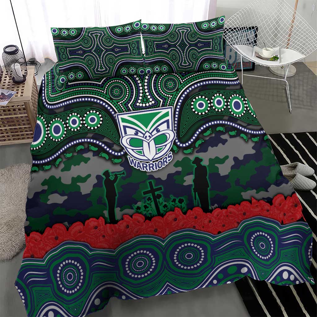 ANZAC Day New Zealand Warriors Bedding Set Military Memorial Aboriginal Indigenous Art