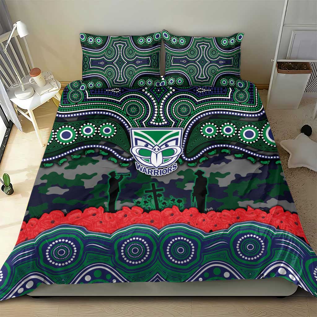 ANZAC Day New Zealand Warriors Bedding Set Military Memorial Aboriginal Indigenous Art