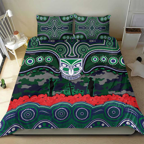 ANZAC Day New Zealand Warriors Bedding Set Military Memorial Aboriginal Indigenous Art