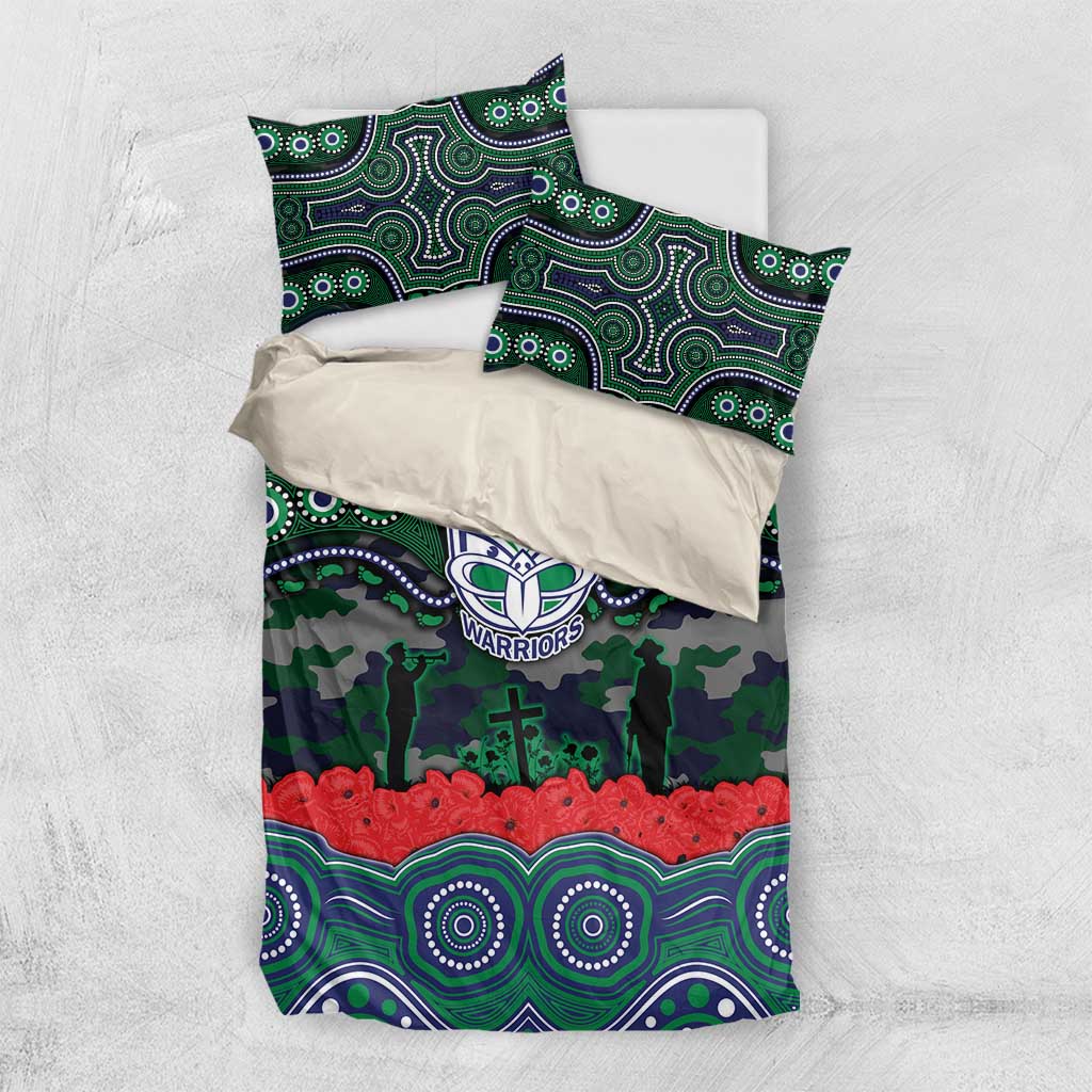ANZAC Day New Zealand Warriors Bedding Set Military Memorial Aboriginal Indigenous Art