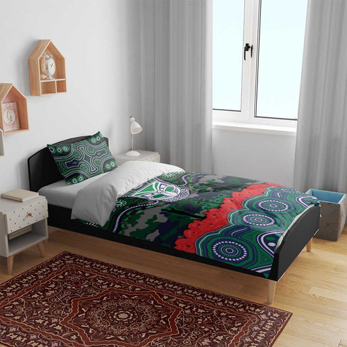 ANZAC Day New Zealand Warriors Bedding Set Military Memorial Aboriginal Indigenous Art