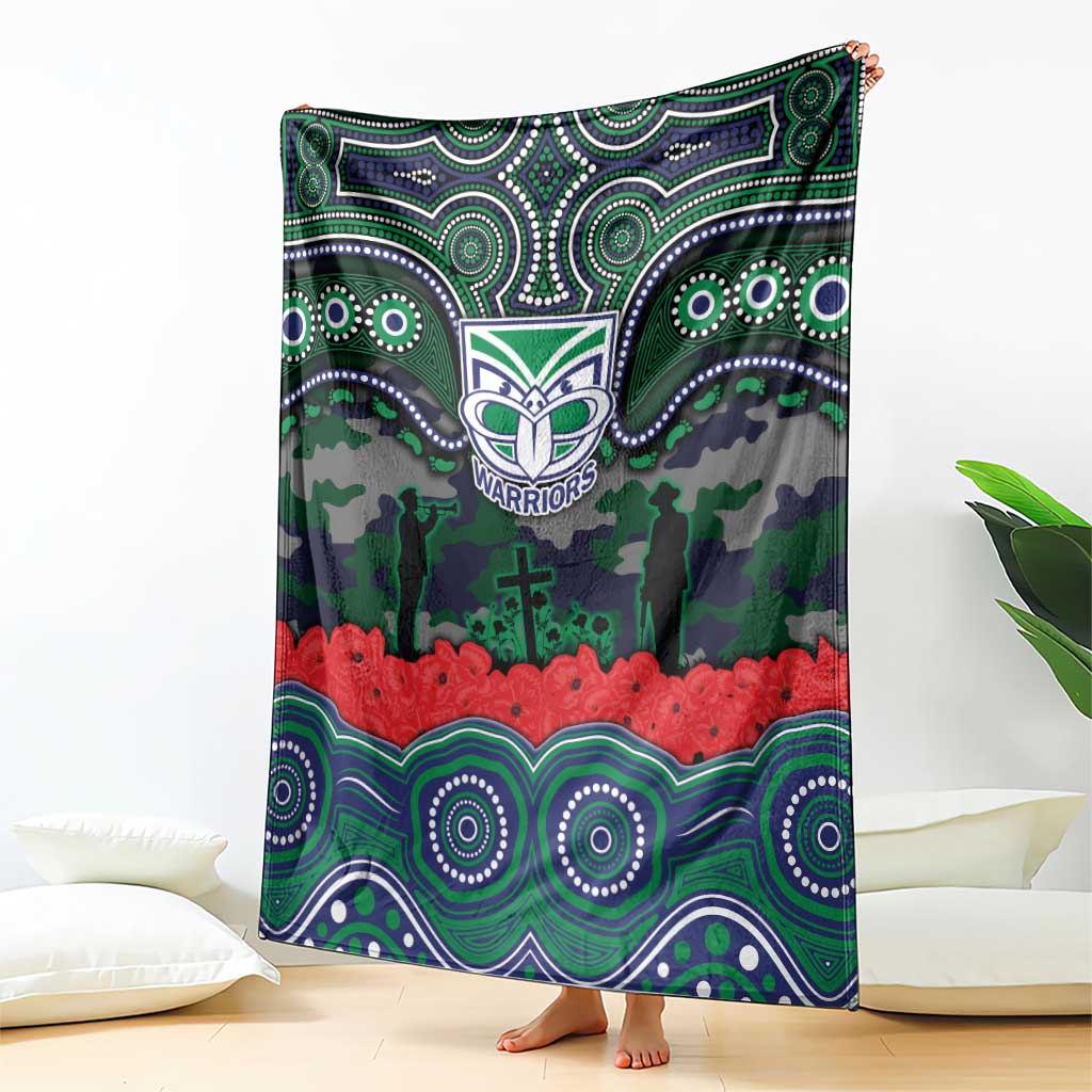 ANZAC Day New Zealand Warriors Blanket Military Memorial Aboriginal Indigenous Art