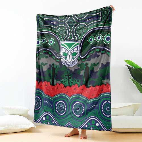 ANZAC Day New Zealand Warriors Blanket Military Memorial Aboriginal Indigenous Art