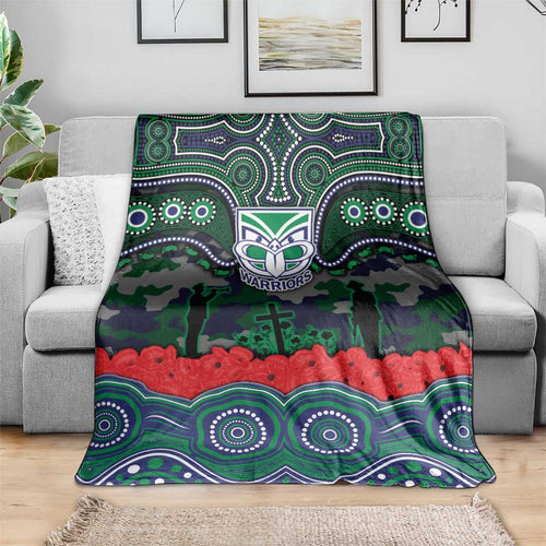 ANZAC Day New Zealand Warriors Blanket Military Memorial Aboriginal Indigenous Art