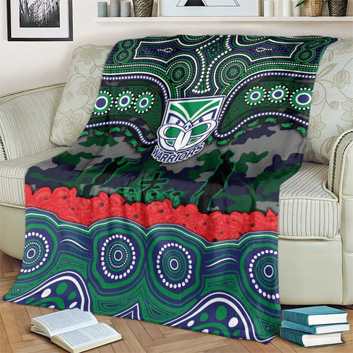 ANZAC Day New Zealand Warriors Blanket Military Memorial Aboriginal Indigenous Art