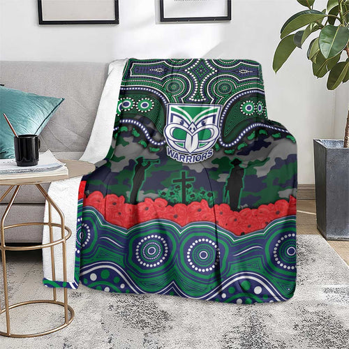 ANZAC Day New Zealand Warriors Blanket Military Memorial Aboriginal Indigenous Art