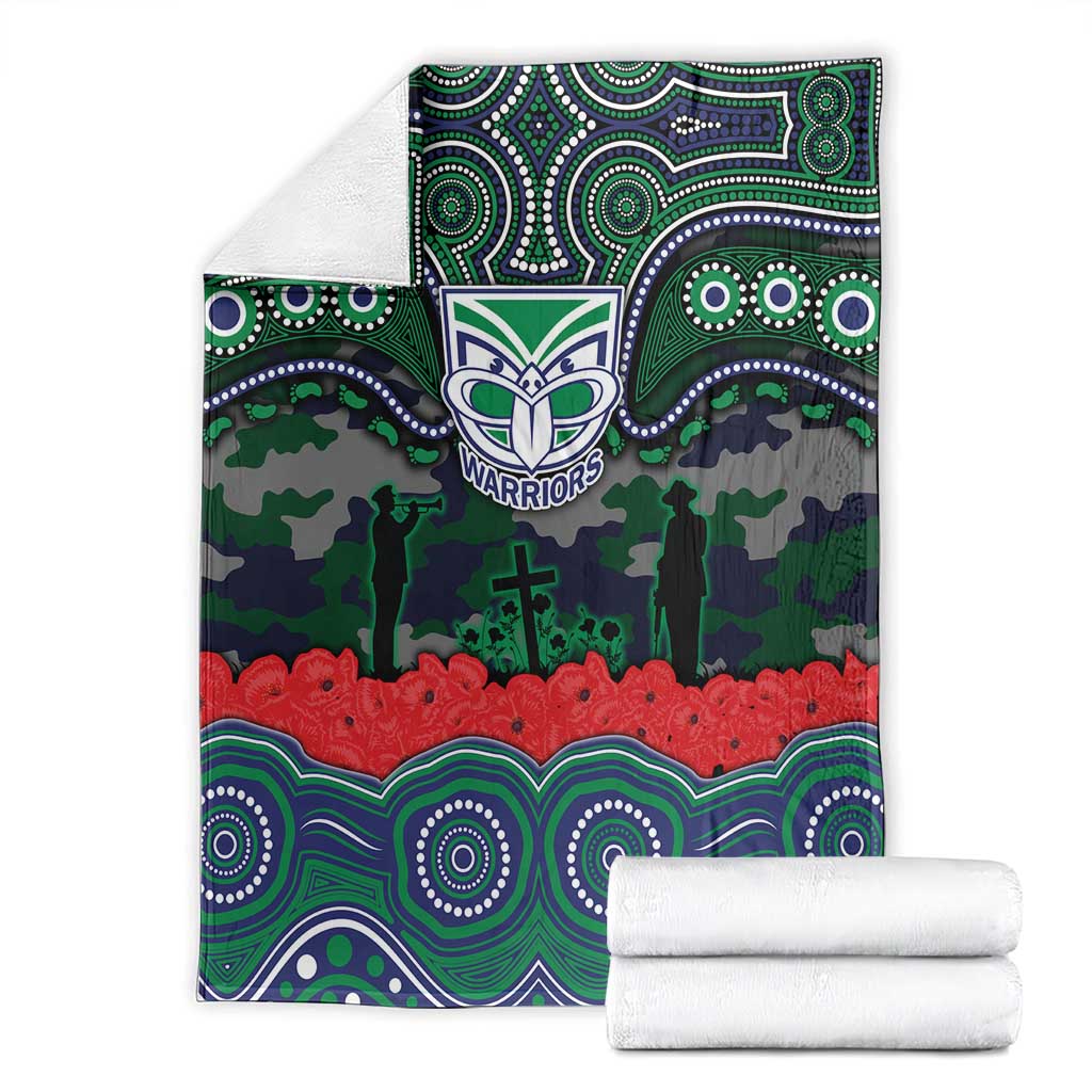 ANZAC Day New Zealand Warriors Blanket Military Memorial Aboriginal Indigenous Art