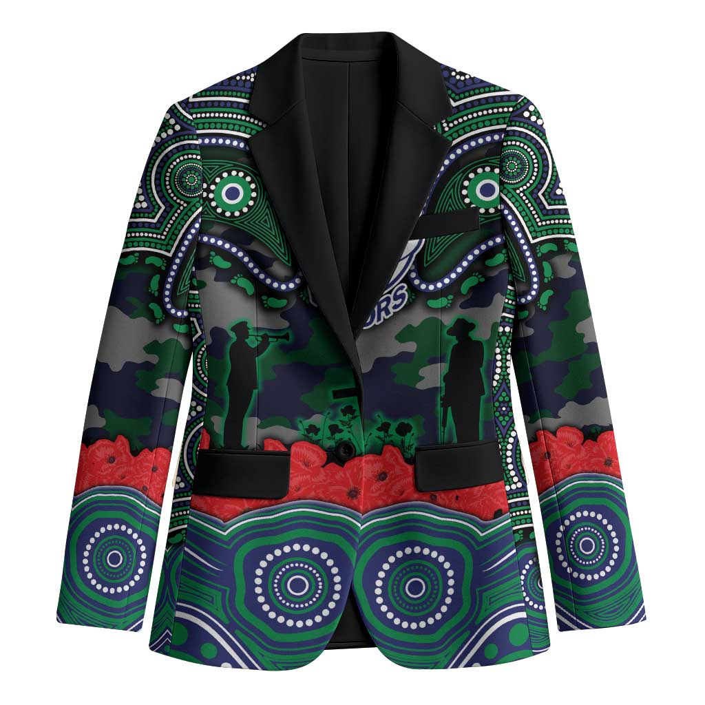ANZAC Day New Zealand Warriors Blazer Military Memorial Aboriginal Indigenous Art