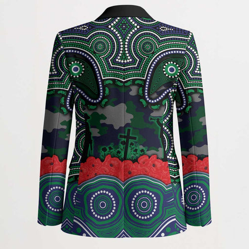 ANZAC Day New Zealand Warriors Blazer Military Memorial Aboriginal Indigenous Art
