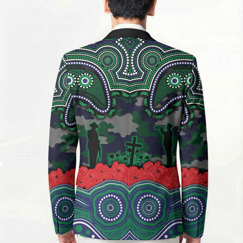 ANZAC Day New Zealand Warriors Blazer Military Memorial Aboriginal Indigenous Art