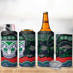 ANZAC Day New Zealand Warriors 4 in 1 Can Cooler Tumbler Military Memorial Aboriginal Indigenous Art