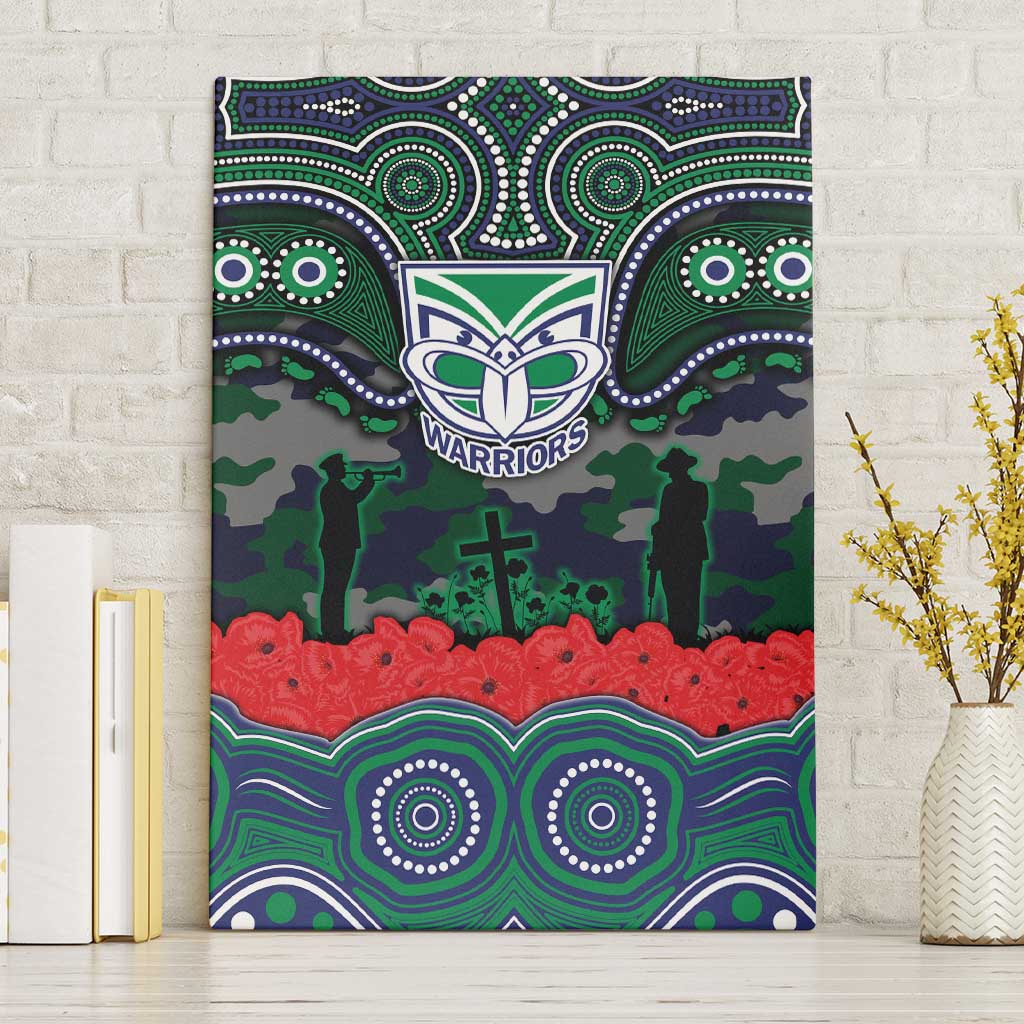 ANZAC Day New Zealand Warriors Canvas Wall Art Military Memorial Aboriginal Indigenous Art