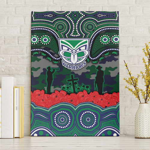 ANZAC Day New Zealand Warriors Canvas Wall Art Military Memorial Aboriginal Indigenous Art