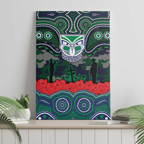ANZAC Day New Zealand Warriors Canvas Wall Art Military Memorial Aboriginal Indigenous Art