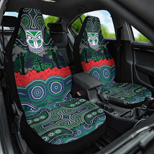 ANZAC Day New Zealand Warriors Car Seat Cover Military Memorial Aboriginal Indigenous Art