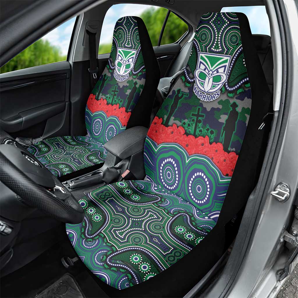 ANZAC Day New Zealand Warriors Car Seat Cover Military Memorial Aboriginal Indigenous Art