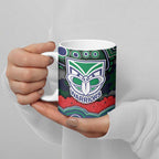 ANZAC Day New Zealand Warriors Ceramic Mug Military Memorial Aboriginal Indigenous Art