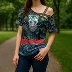 ANZAC Day New Zealand Warriors Cross Shoulder Shirt Military Memorial Aboriginal Indigenous Art