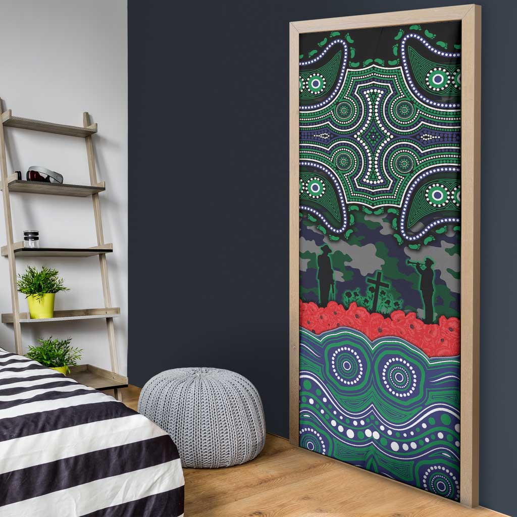 ANZAC Day New Zealand Warriors Door Cover Military Memorial Aboriginal Indigenous Art