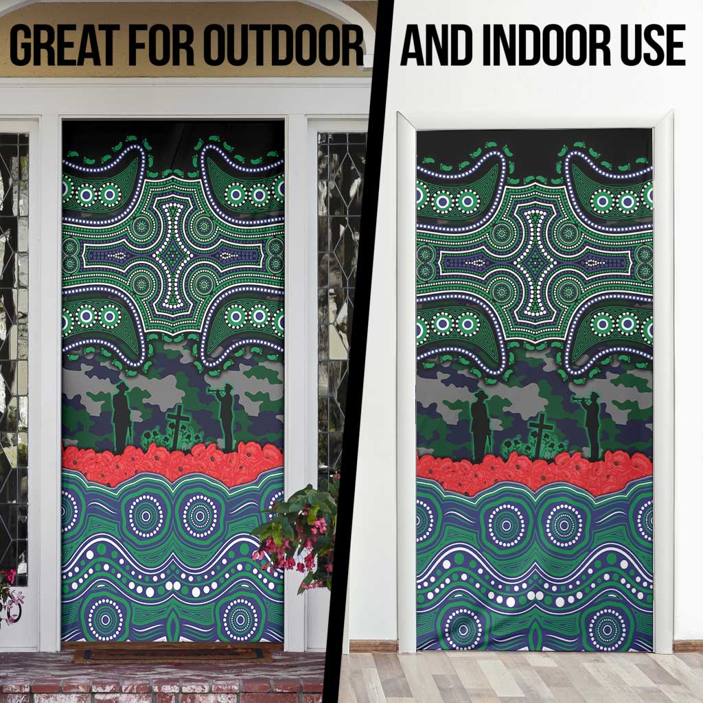 ANZAC Day New Zealand Warriors Door Cover Military Memorial Aboriginal Indigenous Art