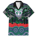 ANZAC Day New Zealand Warriors Family Matching Summer Maxi Dress and Hawaiian Shirt Military Memorial Aboriginal Indigenous Art