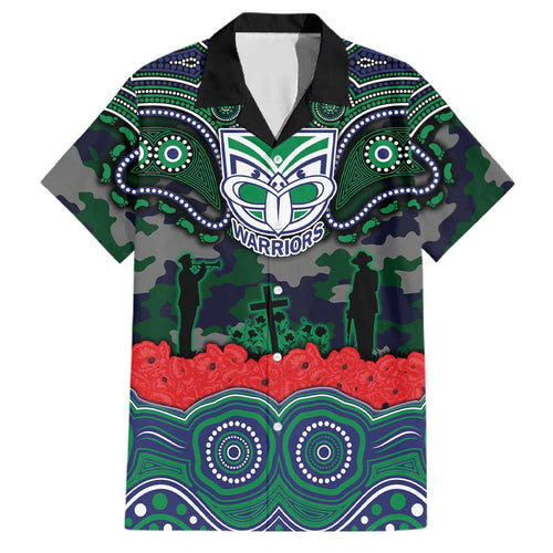ANZAC Day New Zealand Warriors Family Matching Summer Maxi Dress and Hawaiian Shirt Military Memorial Aboriginal Indigenous Art