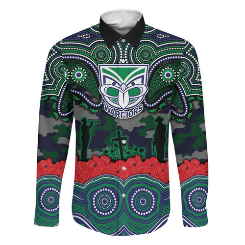 ANZAC Day New Zealand Warriors Family Matching Summer Maxi Dress and Hawaiian Shirt Military Memorial Aboriginal Indigenous Art