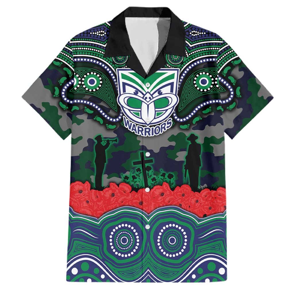 ANZAC Day New Zealand Warriors Family Matching Tank Maxi Dress and Hawaiian Shirt Military Memorial Aboriginal Indigenous Art