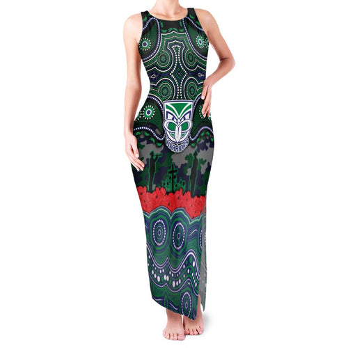 ANZAC Day New Zealand Warriors Family Matching Tank Maxi Dress and Hawaiian Shirt Military Memorial Aboriginal Indigenous Art