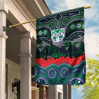 ANZAC Day New Zealand Warriors Garden Flag Military Memorial Aboriginal Indigenous Art