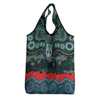 ANZAC Day New Zealand Warriors Grocery Bag Military Memorial Aboriginal Indigenous Art