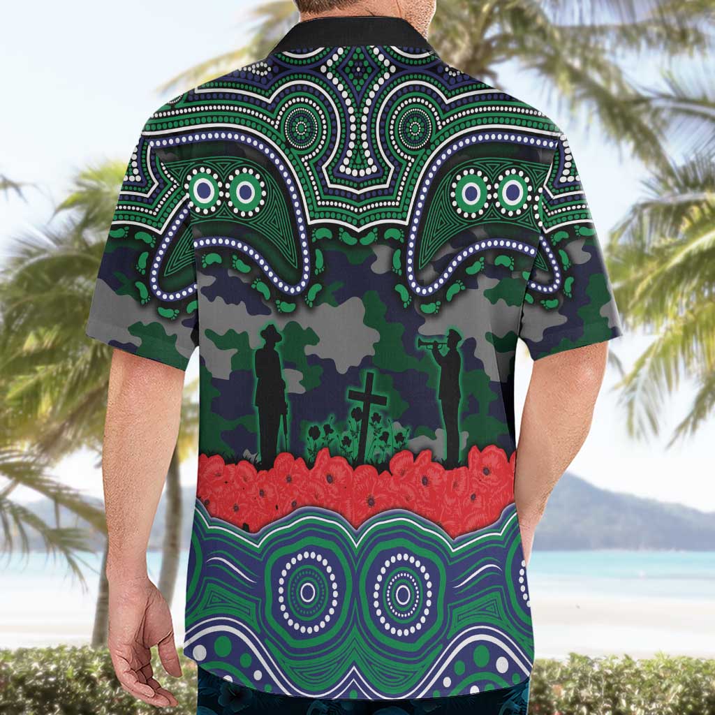 ANZAC Day New Zealand Warriors Hawaiian Shirt Military Memorial Aboriginal Indigenous Art