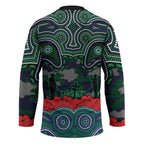 ANZAC Day New Zealand Warriors Hockey Jersey Military Memorial Aboriginal Indigenous Art