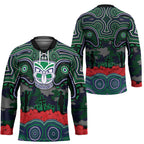 ANZAC Day New Zealand Warriors Hockey Jersey Military Memorial Aboriginal Indigenous Art
