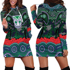ANZAC Day New Zealand Warriors Hoodie Dress Military Memorial Aboriginal Indigenous Art