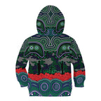ANZAC Day New Zealand Warriors Kid Hoodie Military Memorial Aboriginal Indigenous Art