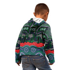 ANZAC Day New Zealand Warriors Kid Hoodie Military Memorial Aboriginal Indigenous Art