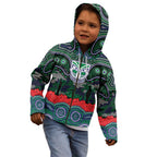 ANZAC Day New Zealand Warriors Kid Hoodie Military Memorial Aboriginal Indigenous Art
